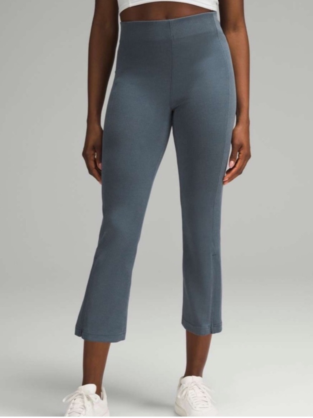 Lululemon Ribbed Softstreme Zip-Leg High Rise Pant, 4, 25” Inseam